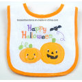 Conception personnalisée Pumpkin Broidered Cotton Terry Baby Tabs Bibs